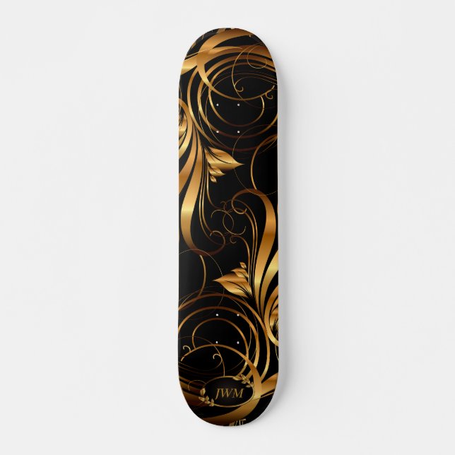 Skateboard Motif d'or (Devant)