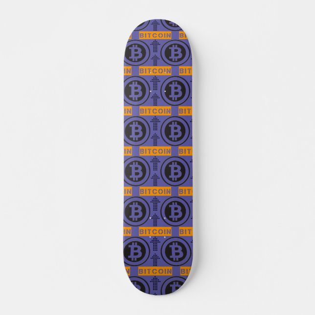 Skateboard Motif du logo Bitcoin (Devant)