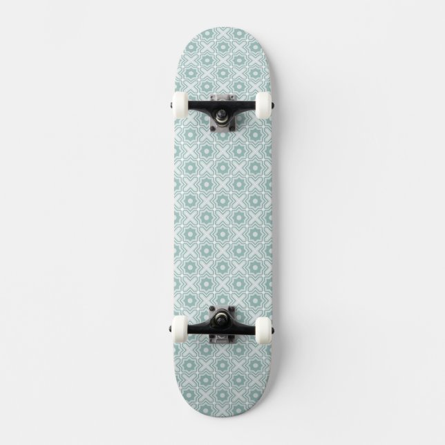 Skateboard Motif embrouillé de trellis (Recto)