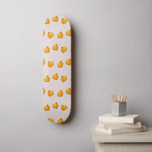Skateboard Motif en chef citrouille orange