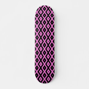 Skateboard Motif en diamant rose et noir