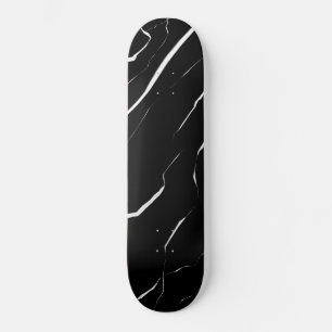 Skateboard Motif en marbre noir blanc moderne