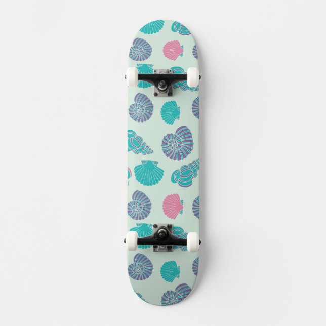 Skateboard Motif en pastel 1 de coquillage (Recto)