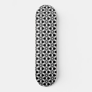 Skateboard Motif en treillis noir et blanc
