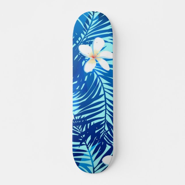 Skateboard motif feuille (Devant)