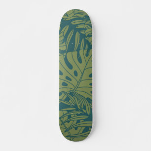 Skateboard motif feuille