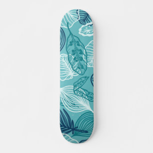 Skateboard motif feuille