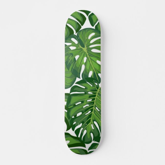 Skateboard motif feuille (Devant)