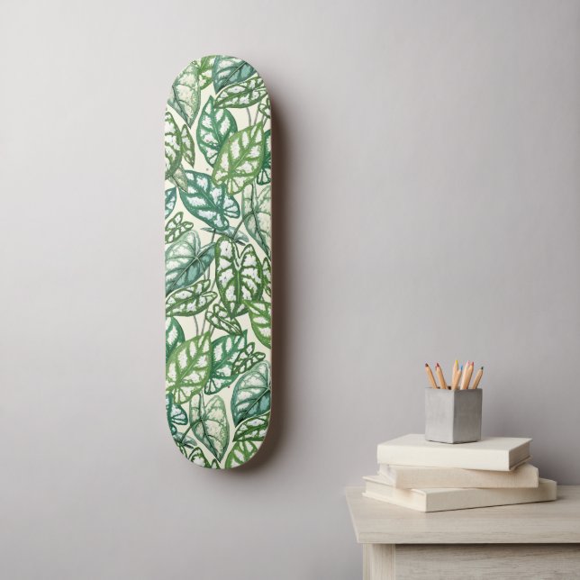 Skateboard Motif Feuille vert tropical (Art mural)