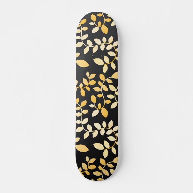 Skateboard Motif Feuilles 5 (Devant)