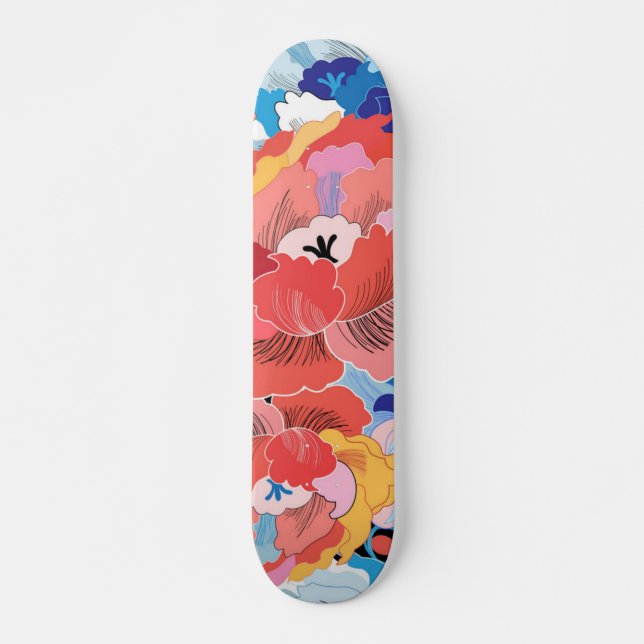 Skateboard Motif floral (Devant)