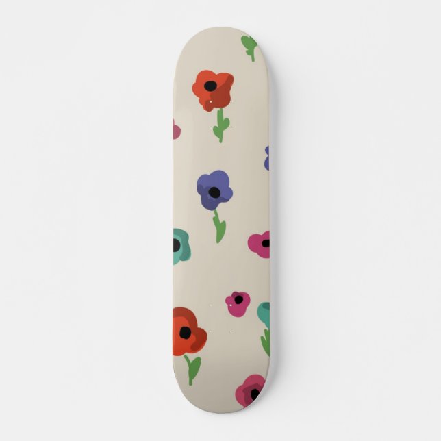 Skateboard Motif floral (Devant)
