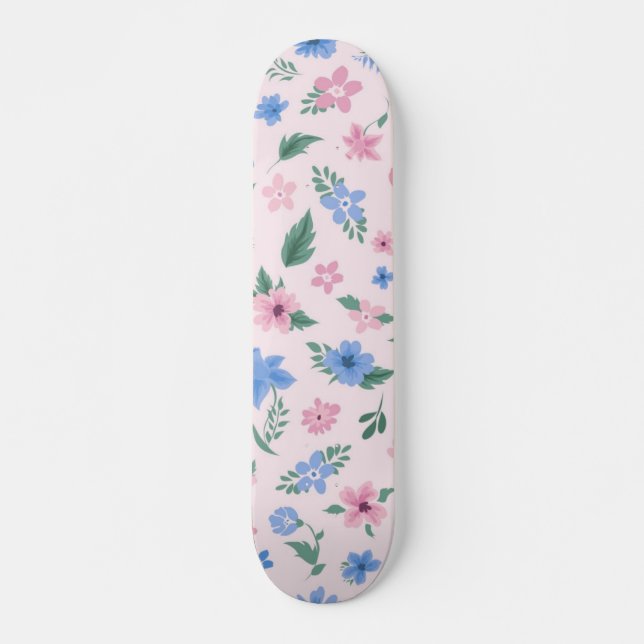 Skateboard Motif floral (Devant)