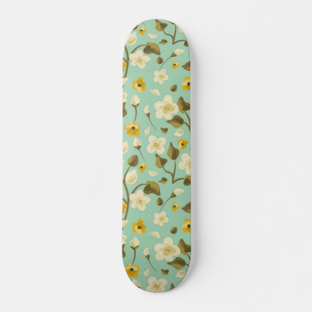 Skateboard Motif floral (Devant)