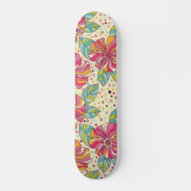 Skateboard Motif floral (Devant)