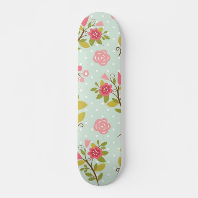 Skateboard Motif floral (Devant)