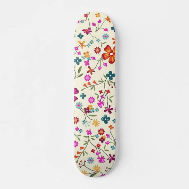 Skateboard Motif floral (Devant)
