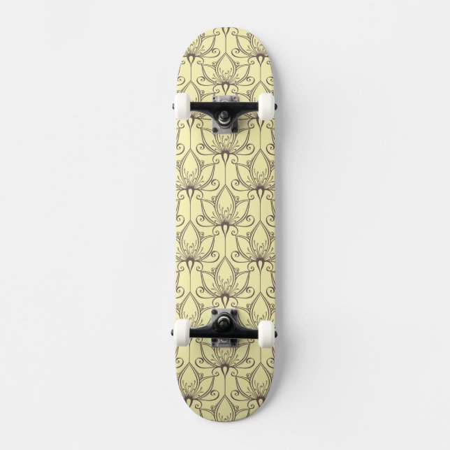 Skateboard Motif floral crème (Recto)
