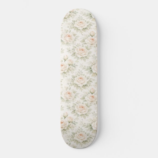 Skateboard Motif floral de mariage (Recto)