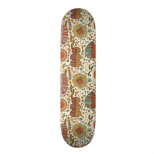 Skateboard Motif floral d'été fait de feuille