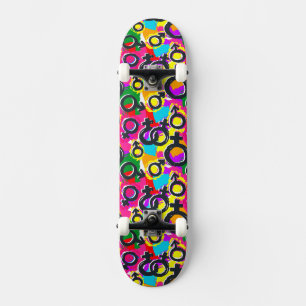 Skateboard Motif Gay pride de Neon