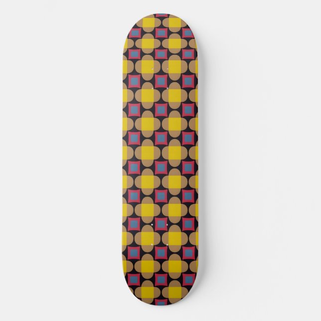 Skateboard Motif géométrique abstrait (Recto)