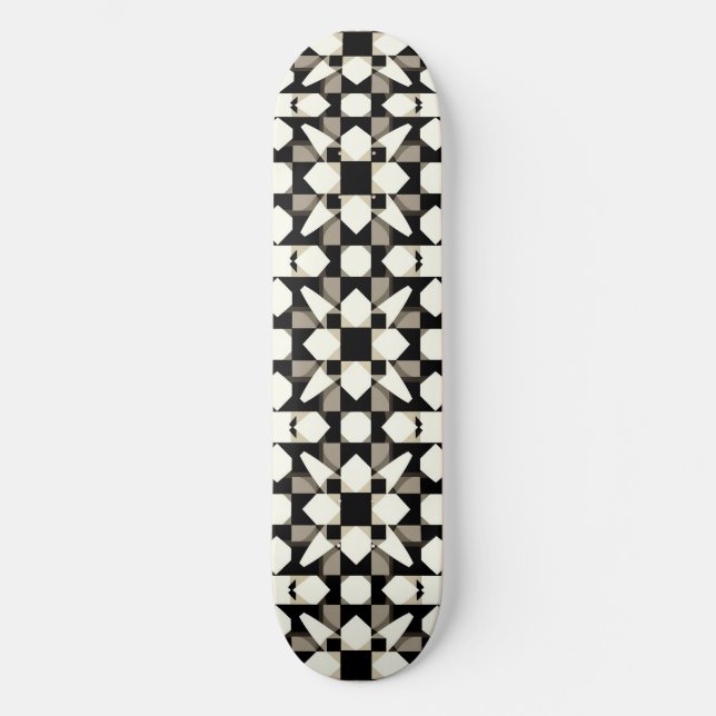 Skateboard Motif géométrique abstrait (Recto)