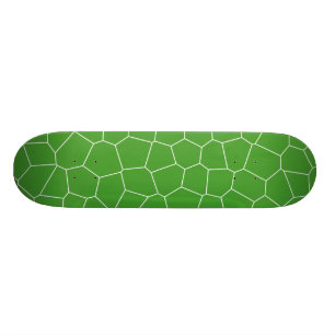 Skateboard Motif géométrique abstrait - vert et blanc