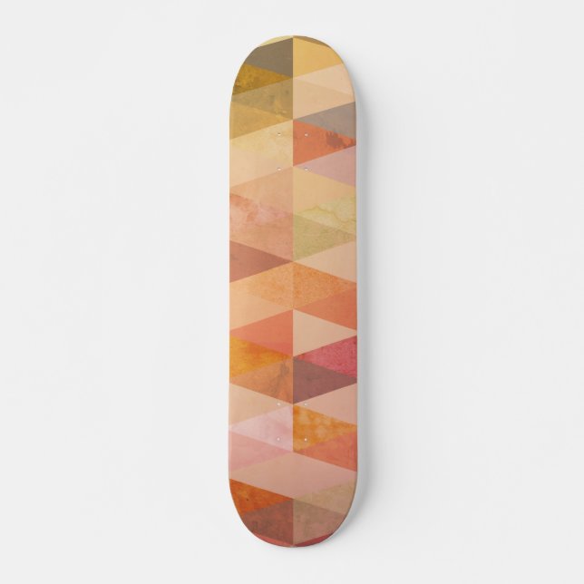 Skateboard Motif géométrique de triangle doux (Devant)