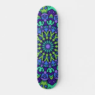 Skateboard Motif Géométrique Vintage Trendy Cute