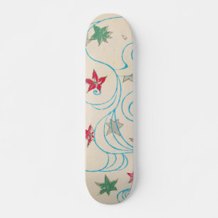 Skateboard Motif japonais Vintage Feuille