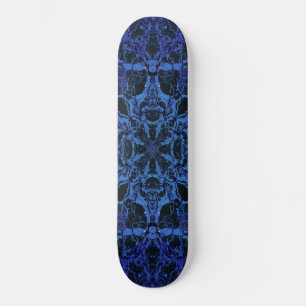 Skateboard Motif kaléidoscope bleu