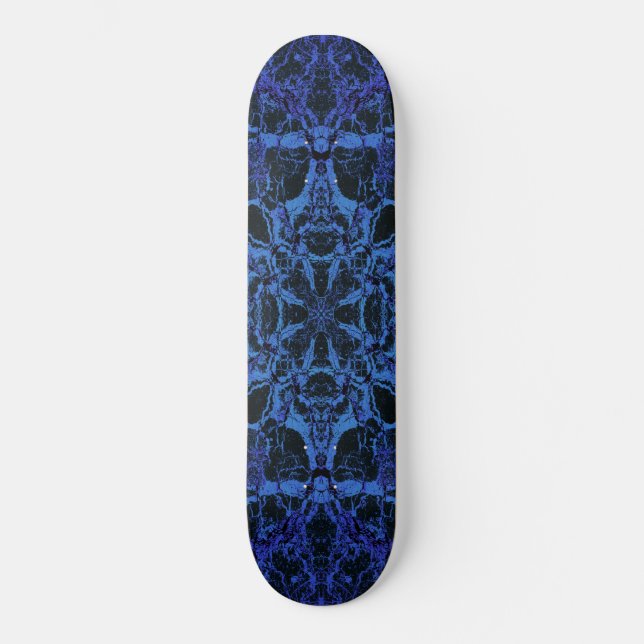 Skateboard Motif kaléidoscope bleu (Recto)