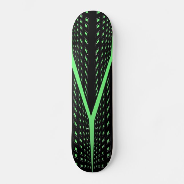 Skateboard Motif laser vert (Recto)