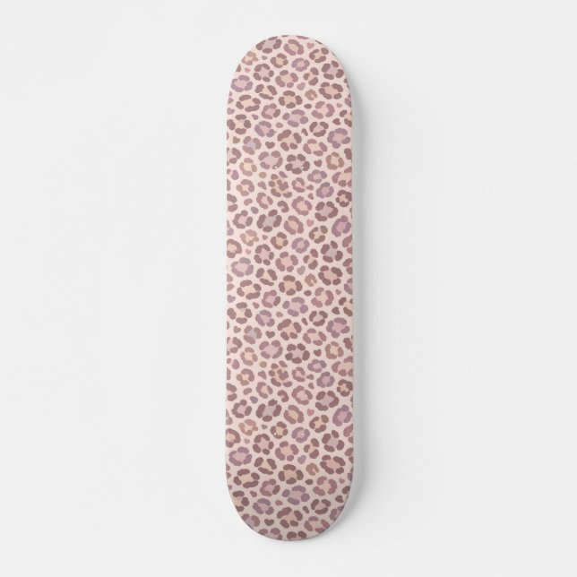 Skateboard Motif léopard féminin (Devant)