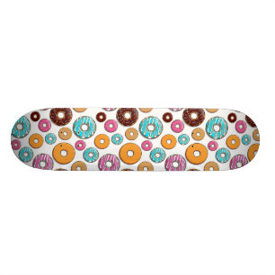 Skateboard Motif lunatique de beignet lumineux