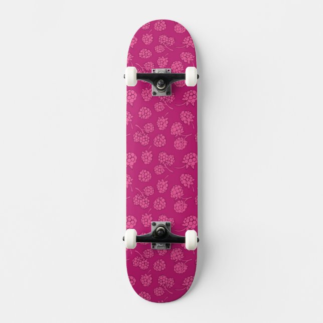 Skateboard Motif magenta de baie (Recto)