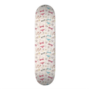 Skateboard Motif mignon d'abrégé sur été
