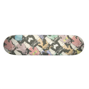 Skateboard Motif mignon de chats de hippie