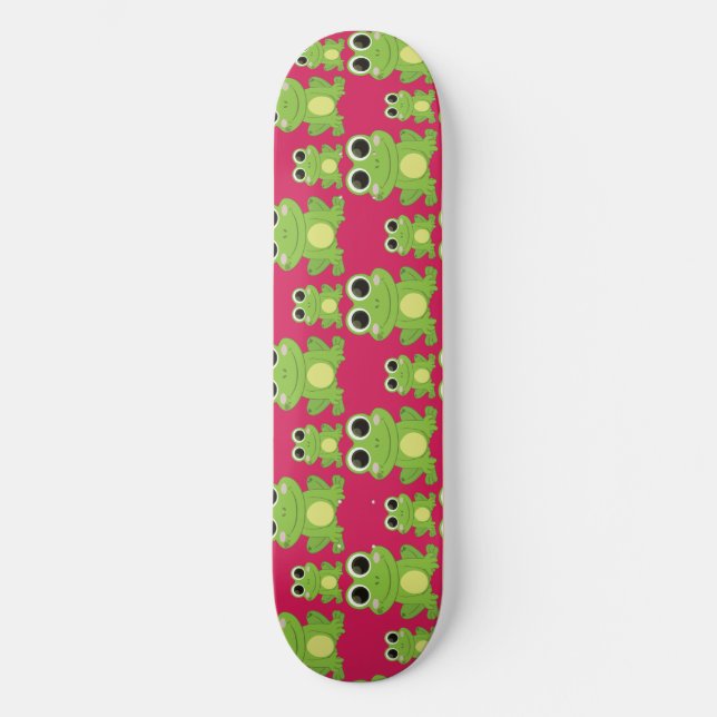 Skateboard Motif mignon de grenouilles (Recto)