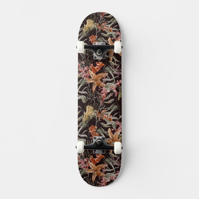 Skateboard Motif minable de vie marine (Recto)