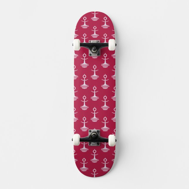 Skateboard Motif moderne d'Ancres (Recto)