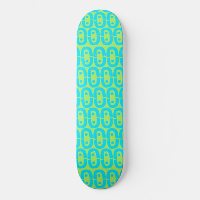 Skateboard motif moderne et coloré (Recto)