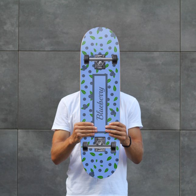 Skateboard motif Myrtilles (Blueberry Skateboard)