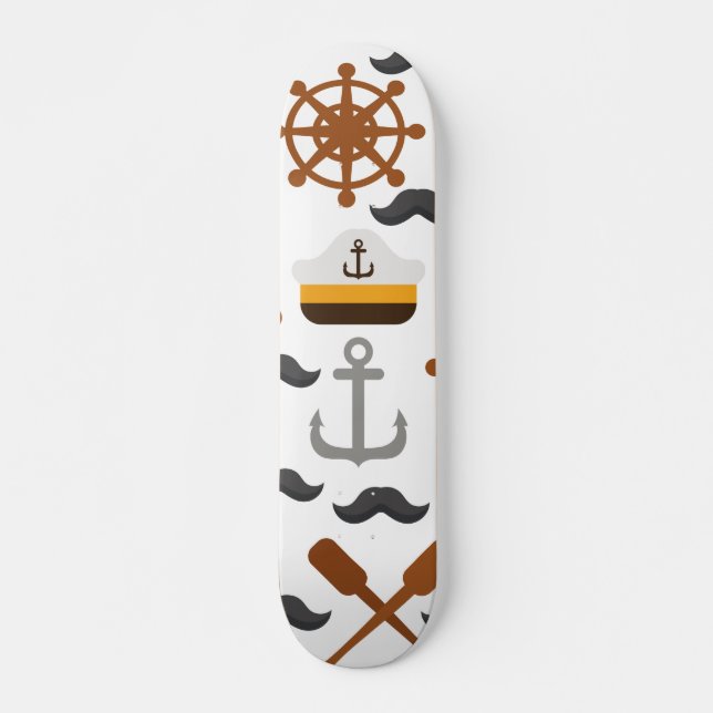 Skateboard Motif nautique (Devant)