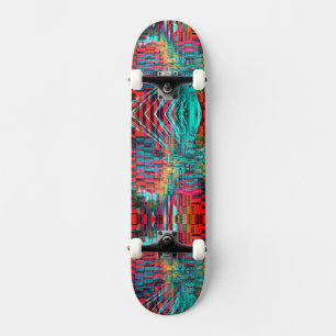 Skateboard Motif Neon Ombre