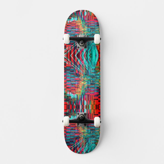 Skateboard Motif Neon Ombre (Recto)