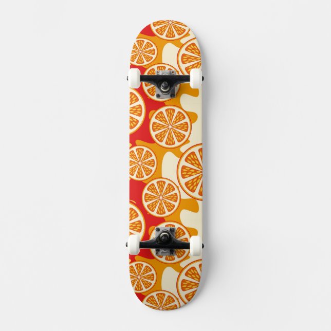 Skateboard Motif orange (Recto)