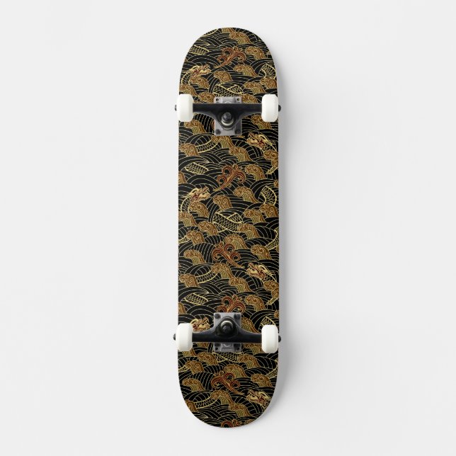 Skateboard Motif oriental de dragon de mer (Recto)
