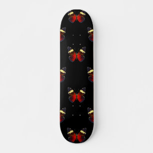 Skateboard Motif papillon rouge et noir